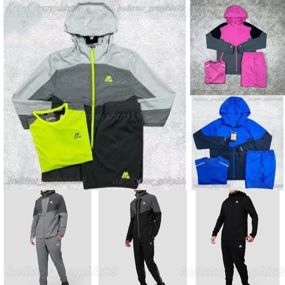 monterex tracksuit tech 3-piece set Mens tracksuit sports fiess jogging suits running shirts shorts quick dry sportswear gym t-shirt sweatpants Set European Size 6 74