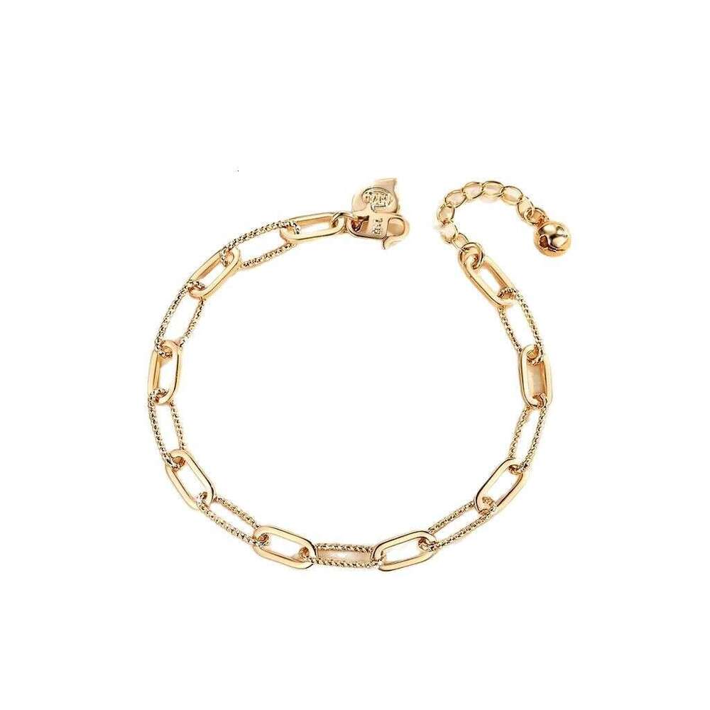 Fashion Brass Gold-Plated Bracelet Thick Unisex Box Chain Jewelry