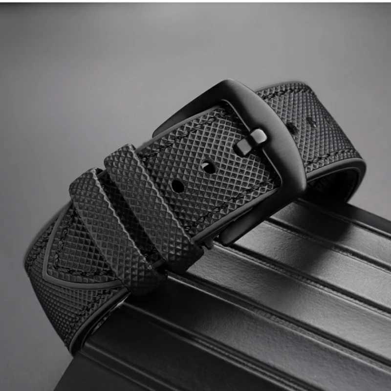 Highquality rubber strAP for IWC Pilot Mark 18 Portuguese Nylon Rubber Bottom Bracelet WATCHband 20mm 21mm 22mm W250928