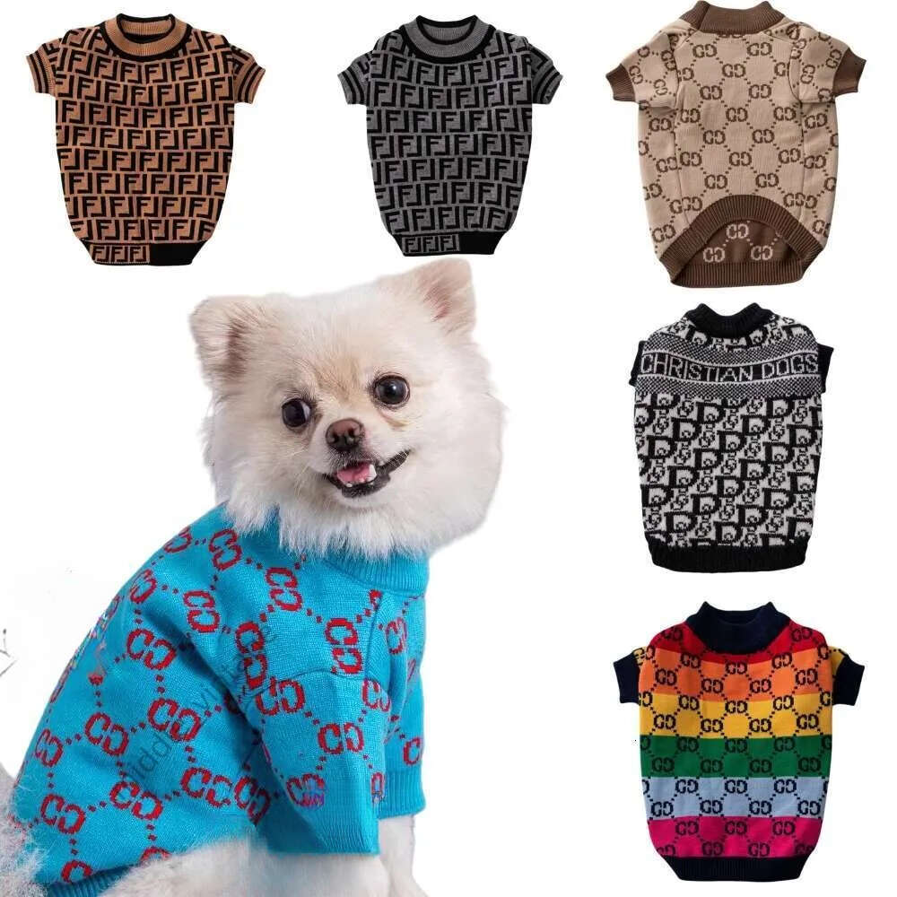 2025 new 20styles New Autumn And Winter Cardigan Pet Sweater High Weight Warm Chenery Dog Coat