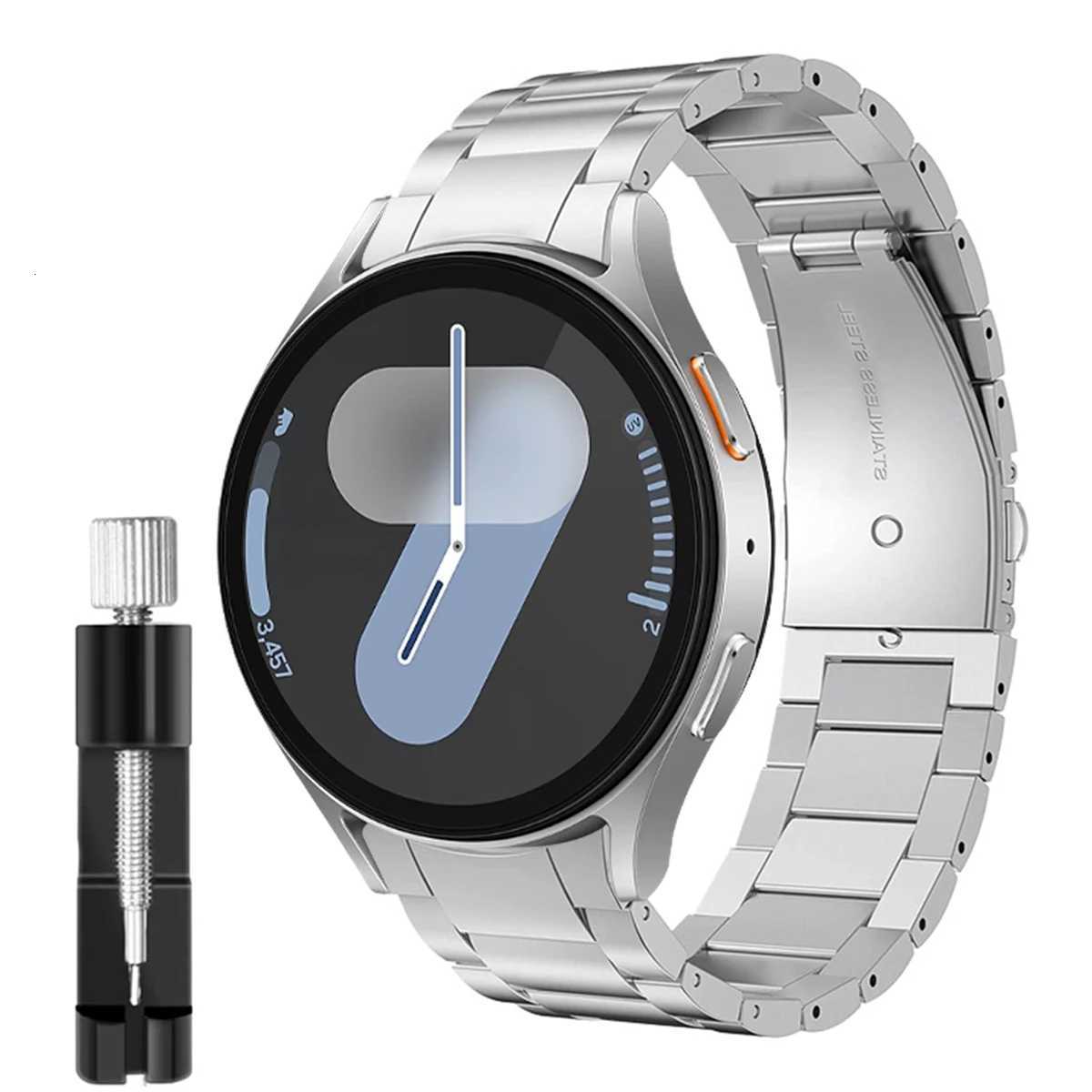 No Gaps Metal Strap for Samsung Galaxy Watch4 5 6 7 4044mm Classic 42434647mm Matt Band 20mm Stainless Steel Link Bracelet W250928