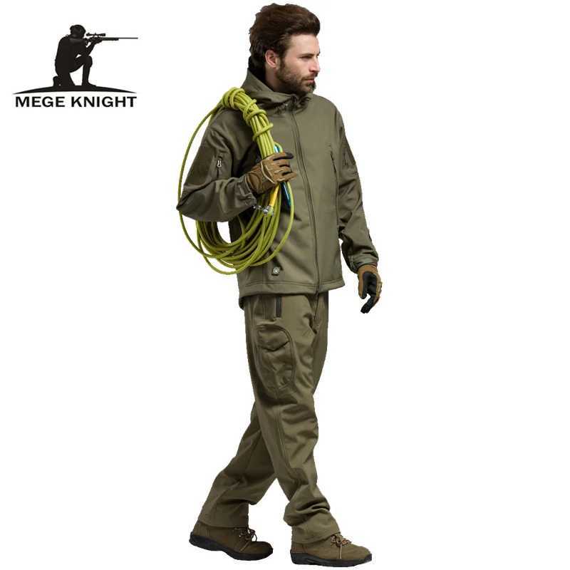 Men Tacitical uniform winter thermal fleece tactical clothes Outdoor Hiking Training Set W250928