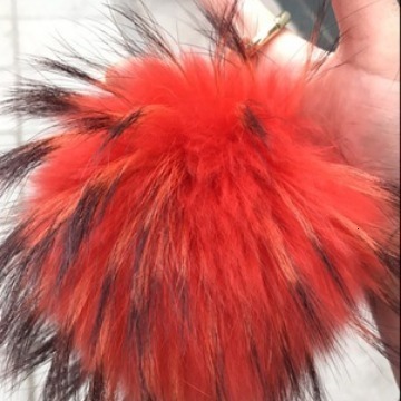 Extra Large Raccoon Fur Ball Car Key Metal Buckle Pendant Phone Chain Bag Charm Genuine Fur Accessories