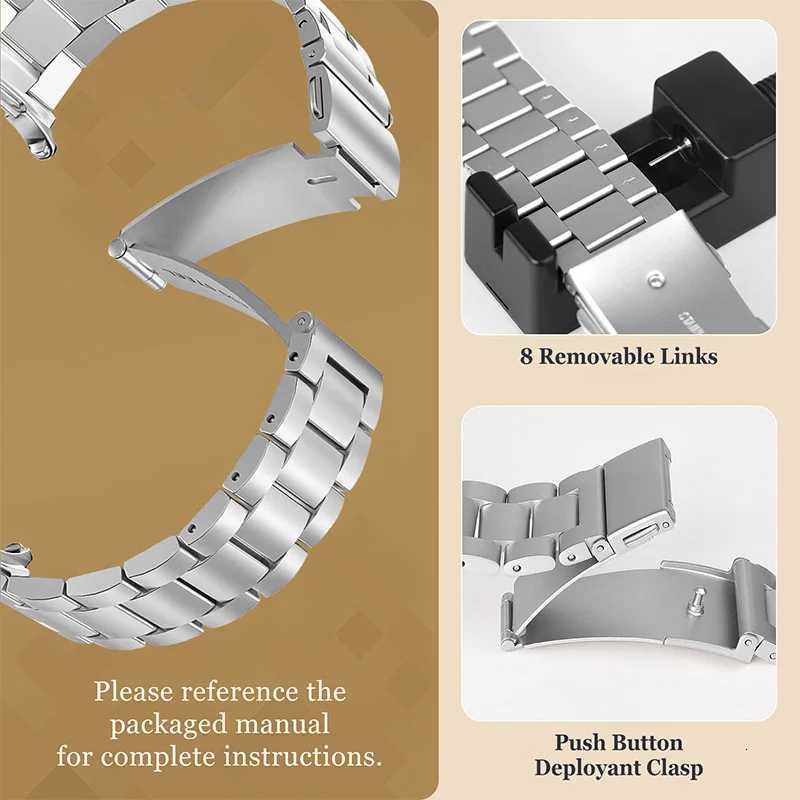 Stainless Steel Strap For Samsung Galaxy Watch 8 classic 46mm Metal Watchband Bracelet Correa For Samsung Watch 8 40mm 44mm band W250928