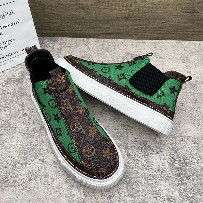 free shipping designer shoes Autumn and Winter New Trendy Board Shoes Casual Sports Versatile High Top Shoes for Men black green white