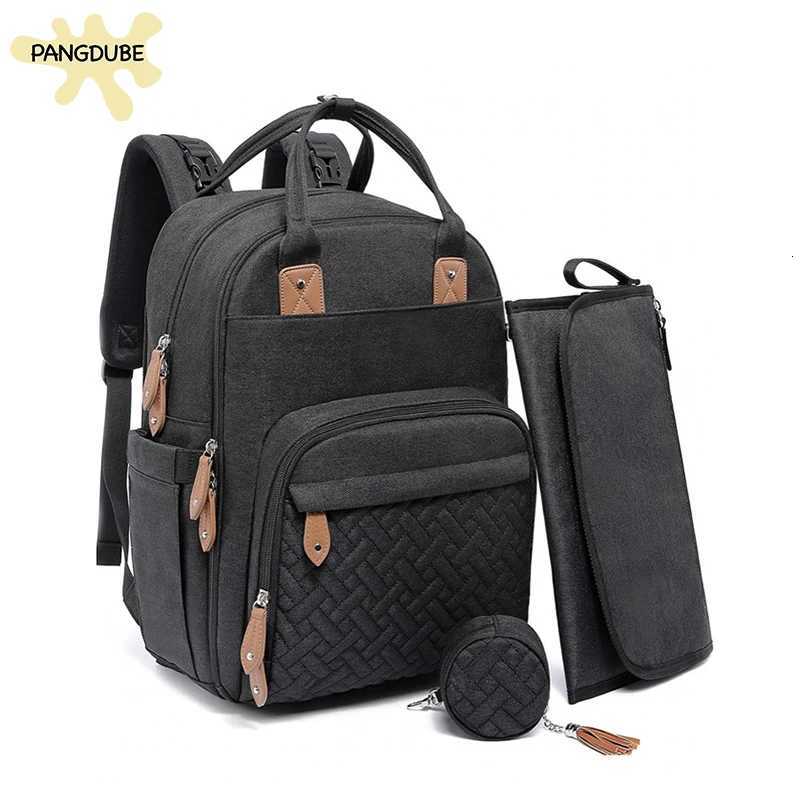 PANGDUBE 3pcsset Largecapaci Daddy Bag Multifunctional Mommy Father Backpack Waterproof Materni bag for baby Diaper BagXJ250928