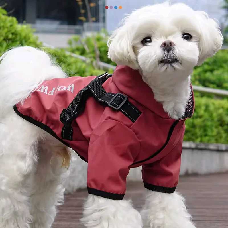 Teddy Pomeranian Raincoat Pet Outdoor With Reflective Strap Raincoat Small Medium Dogs Hoodie Rain Clothes Accessories X250928