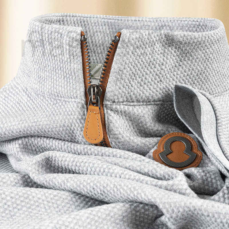 Men's T-Shirts designer Designer Summer Thin Pineapple Pattern Half-Zip Stand Collar Polo Shirt Sweatshirt Short Sleeve Slim Fit High-End T-Shirt B8MK LF1D