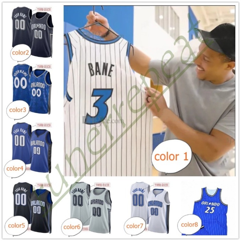 Personalize 5 Banchero 2025-26 Jerseys Custom Your Suggs Wagner da Silva Bitadze Caldwell-Pope Carter Jr. Harris Howard Isaac Joseph McClung Thompson Wagner Stitched