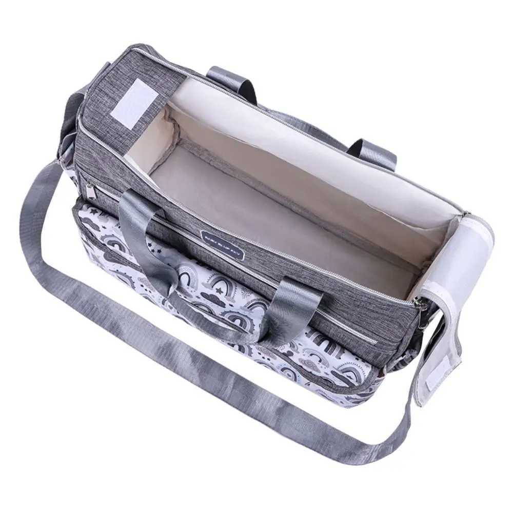 Durable Fashion Prints Single Shoulder Mommy Bag Large Capaci Multipocket Diaper Bag Lightweight Portable Materni BagXJ250928