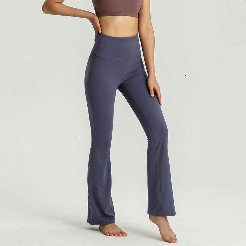 New Women's Flared luluity lemonion sets Pants Summer Lady High Waist Slim Fit Belly Bell-bottom Trousers Shows Legs Long Yoga luluity lemonion leggings pants