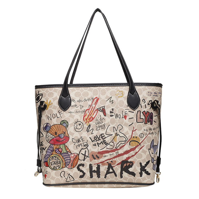 High-End for Women 2025 New Graffiti Box Versatile Fashionable Unique Handbag Stylish Shoulder Crossbody Bag