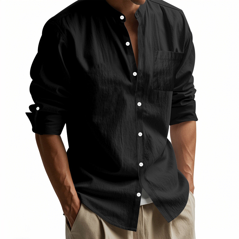 Designer Spring Summer tshirt Top Men Casual Cotton Linen Solid Color Short Sleeve Shirts Loose Shirts Fashion Man Mens Clothing