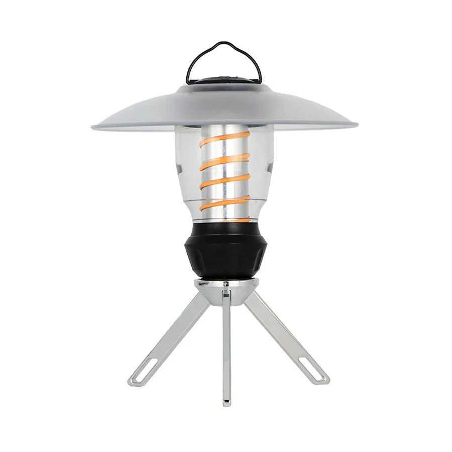Camping Lantern with Tripod Dimmable Rechargeable LED Camping Tent Light Portable Small Camping Lamp Warm Light Tent Lantern C250928