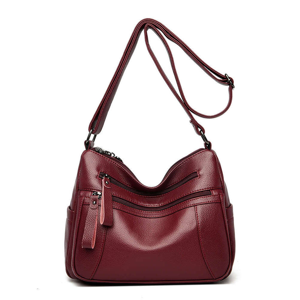 designer bag Luxury bag Single Shoulder Crossbody Soft Leather Women's Trendy Fashion Middle-aged Mommy Bag Casual Style Simple
