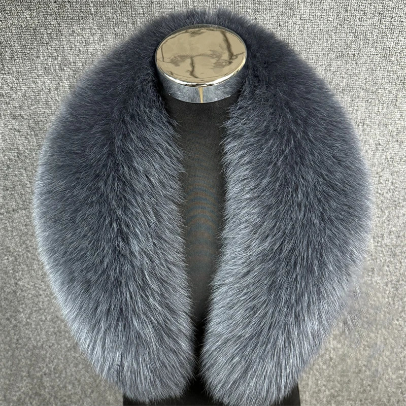 Real Fox Fur Collar Women Winter Thickened Fur Collar Scarf Collars Wraps Neck Warmer Fur Scarves Shawl Fluffy Fur Shawl 250928