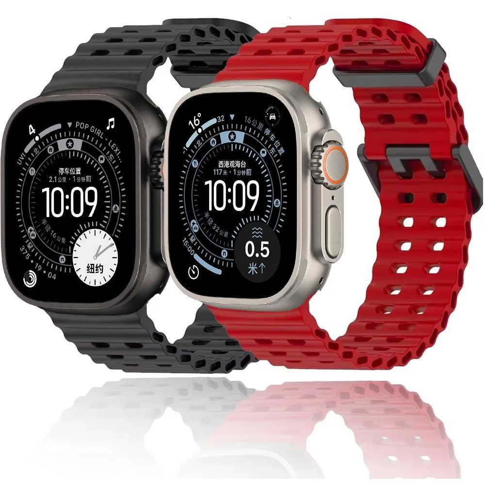 Ocean Silicone Strap for Apple Watch Band Ultra 321 49mm Series 11 10 46mm Comfortable Band IWatch 9 8 7 6 5 4 SE3 45mm 44mm W250928