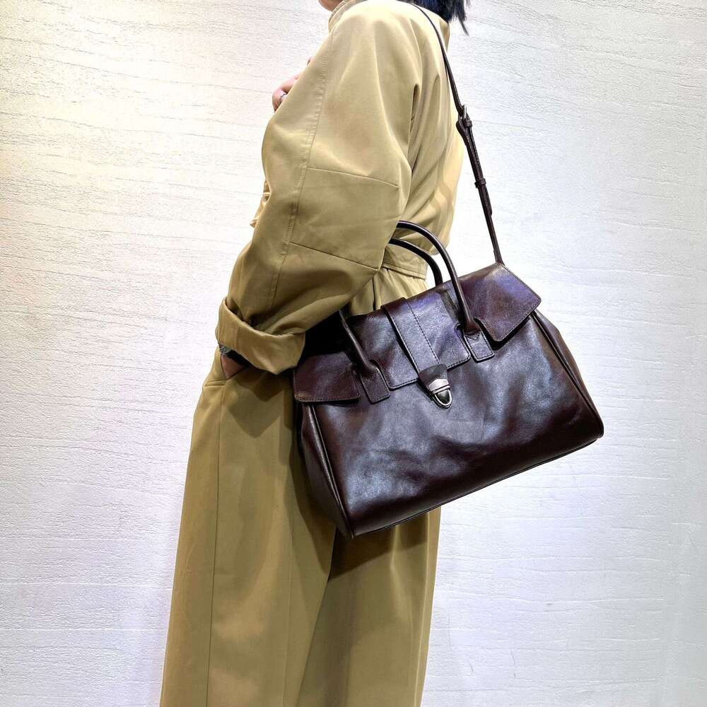 designer bag Luxury bag Genuine Leather Women's Handbag Handmade Top Layer Vegetable Tanned Cowhide Travel Tote Single Shoulder Crossbody Bag