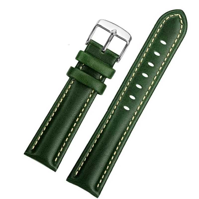 12mm 14mm 16mm 18mm 20mm 22mm High Quality Green Strap Bracelet Butterfly Buckle Business Casual Watchband Watch Accessories W250928