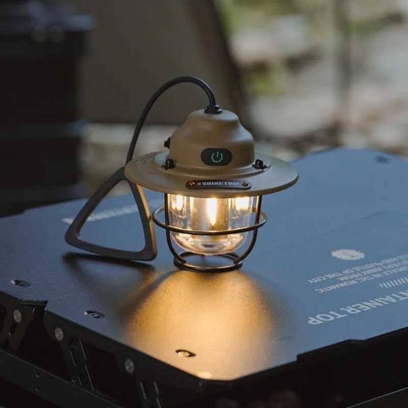 Shine Trip Outdoor Retro Smalldroplight Campsite Lamp Atmosphere Lamp USB Charging Tent Light LED Camping Hangling Lamp C250928