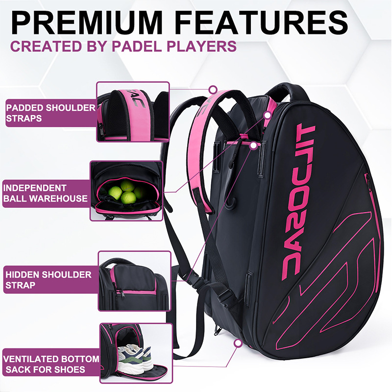 Tennis Bag and Racketball Bag - Tennis Bags for Women and Men to Hold Tennis Racket, Racquetball Racket, Pickleball Paddles and Other Equipment