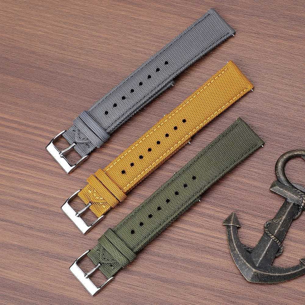 18mm 19mm 20mm 21mm 22mm 24mm Waterproof Sailcloth Watch Strap TwoSided Nylon Watchband Quick Release Band Sport Belt For Men W250928