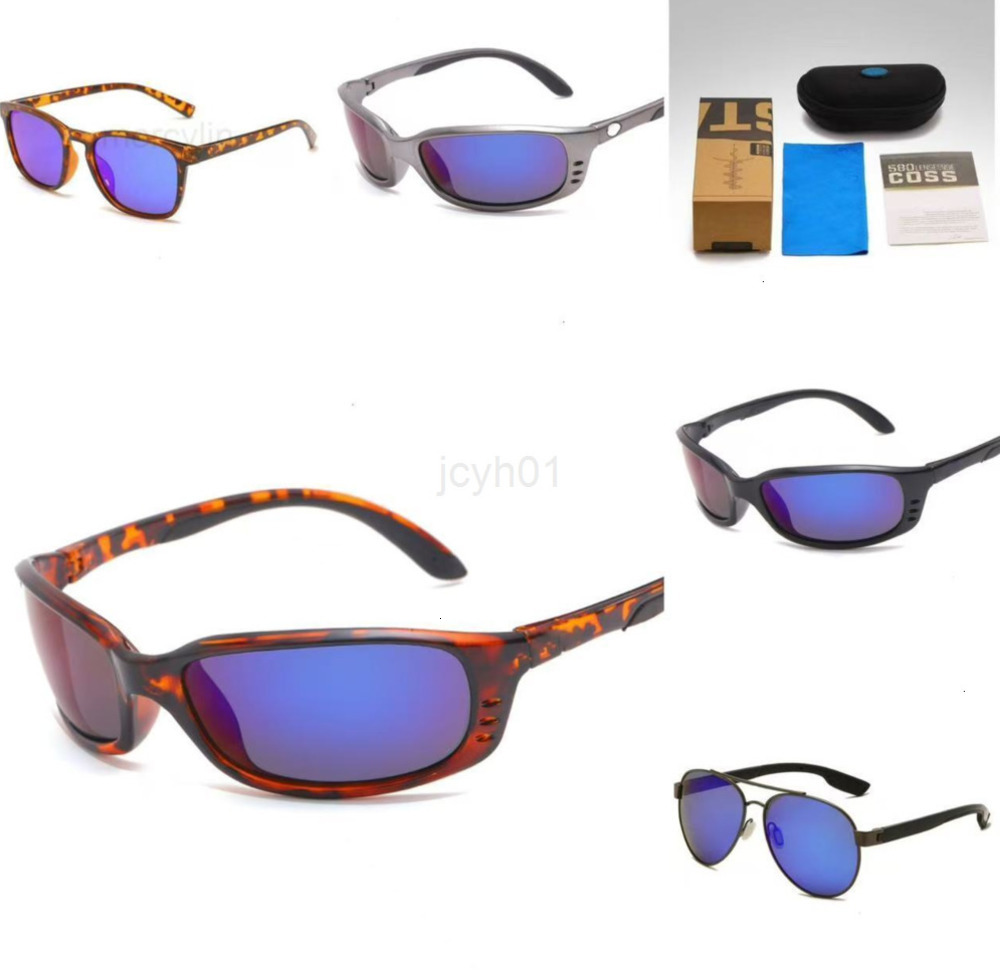 Designer Costal Sunglasses Man Outdoor Polarized Shades Fashion Riding Glasses Polarizing Film Glasses Beach Glasses Fashion Blue