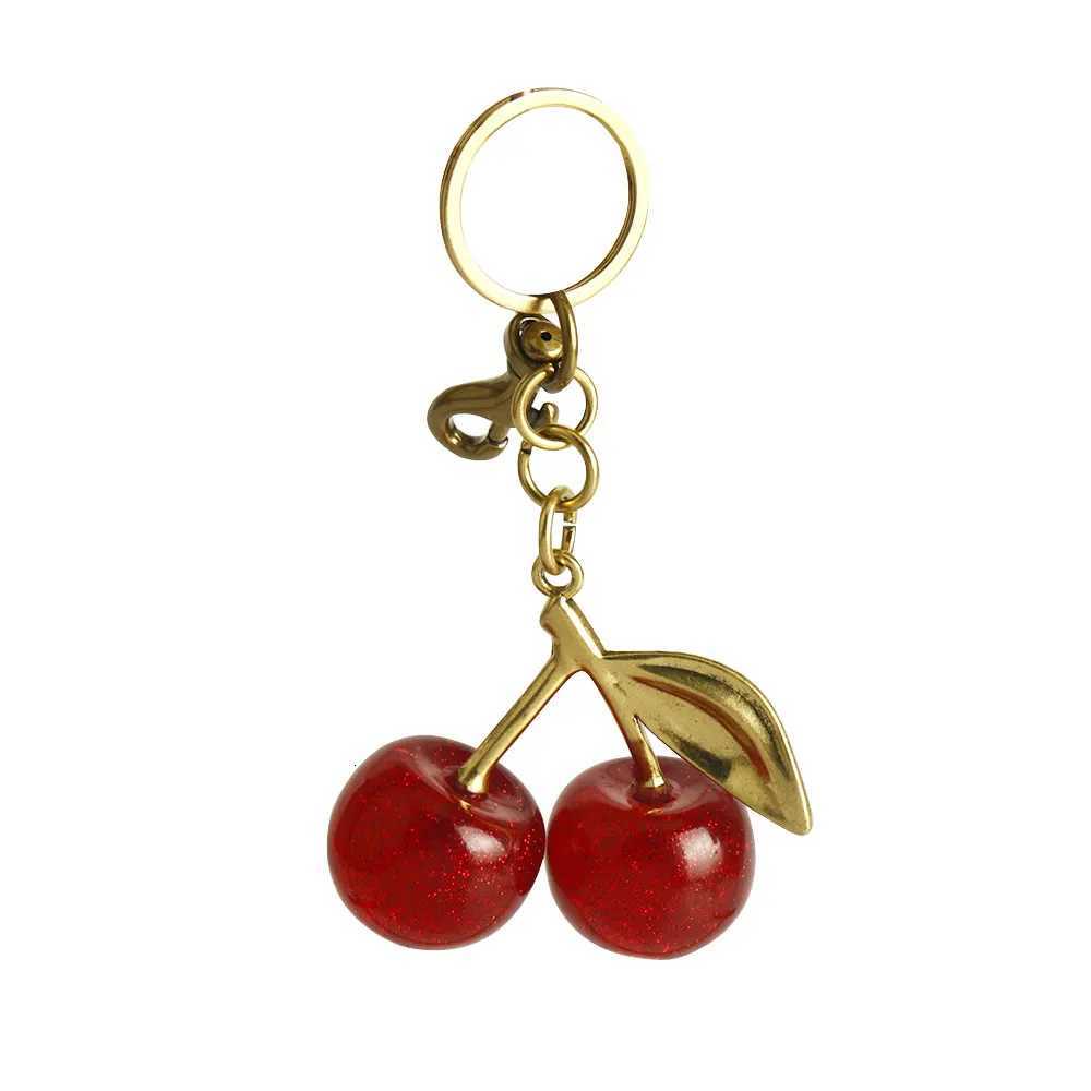 Bag Charms Keychain Red Cherry and Strawberry Fruit Pendant for Womens Purse Accessories Suitable for daily casual wear Practical and cute featuring v