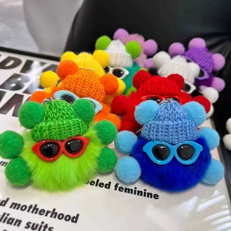 Mini Rex Rabbit Fluffy Key Chains Pom Pon Trinket Hanging Decoration Plush Animal Doll Bag Pendant Auto Keyring Lovely PresentsXJ250928