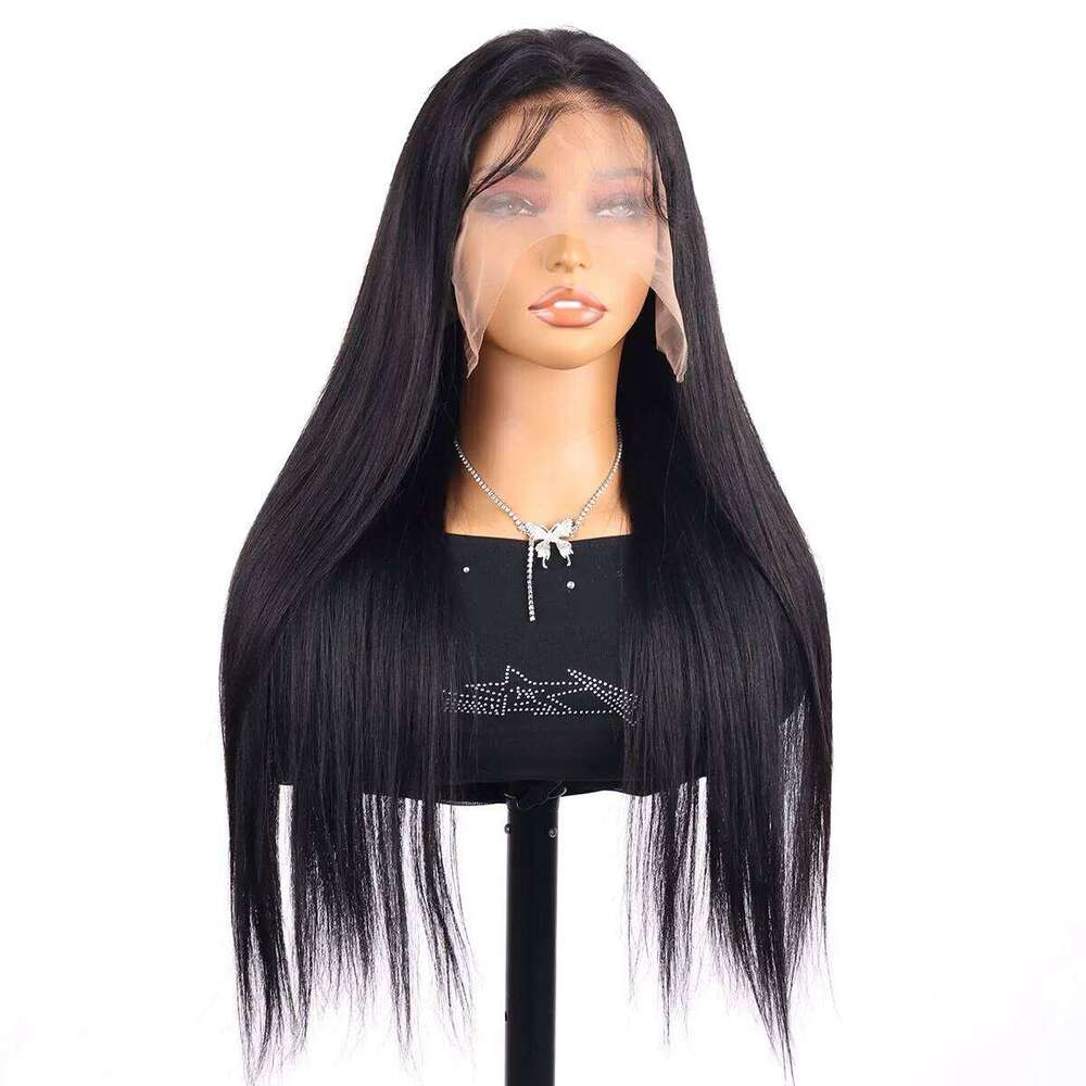 30 40 42 Inch 13X6 Hd Bone Straight Raw Hair Wigs 250 Density Brazilian Black Lace Frontal Wig 100% Human Hairs For Women Xiusiyuan2509