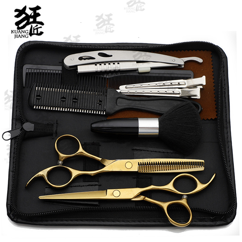 Professional Japan 440C 6 Hair Scissors Haircut Scissor Thinning Barber Cutting Shears Hairdresser Scissors Barbershop Set 250530