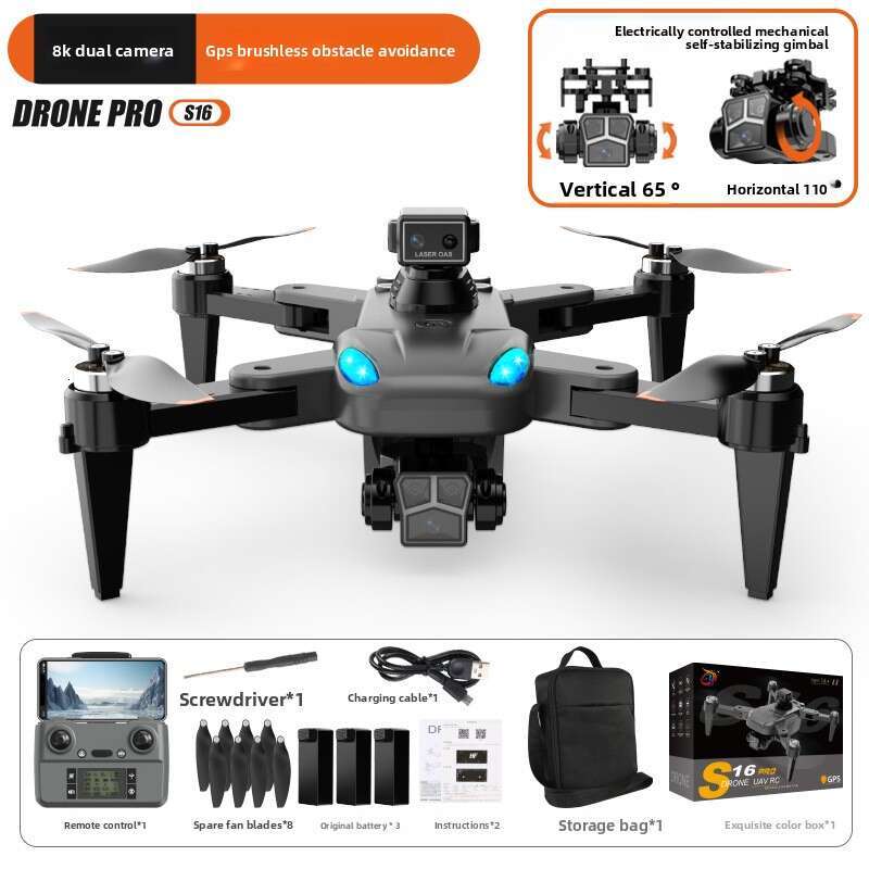 S16 Gimbal Aerial Photography Drone GPS Automatic Return Remote Control Aircraft Quadcopter Toy