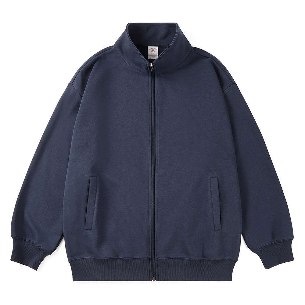 Autumn Winter New Stand Collar Sports Zipper Cardigan Sweatshirt American Style Loose Casual