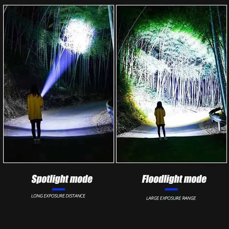 Tactical Flashlight Long Range Very Powerful Torch Work Light Rechargeable Powerful Rechargeable Led Flashlights High Power Lamp D250928