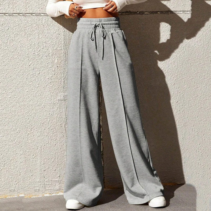 Sports pants for women in autumn straight tube loose fitting sanitary wide leg outdoor dance casual 250306