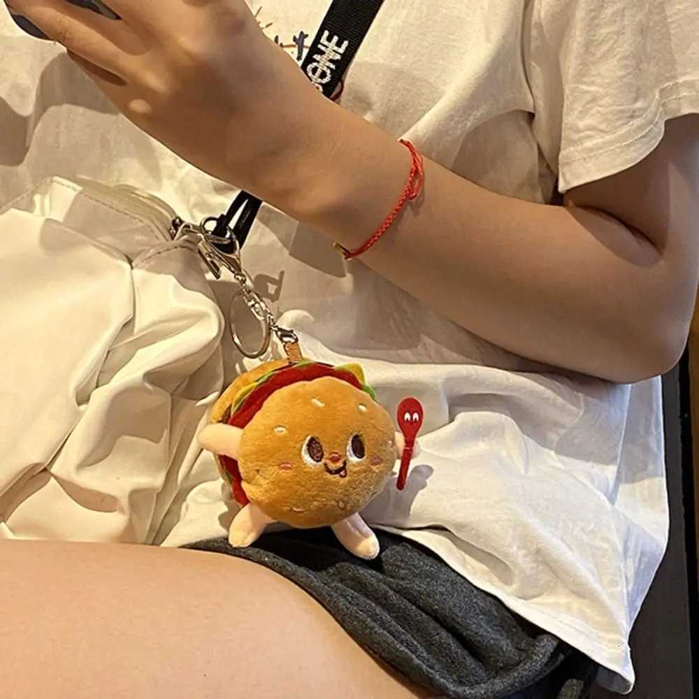 French Fries Cute Bag Pendant Hamburger Plush Doll Keychain Chicken Leg Schoolbag Accessories Cheese Stuffed ToysXJ250928