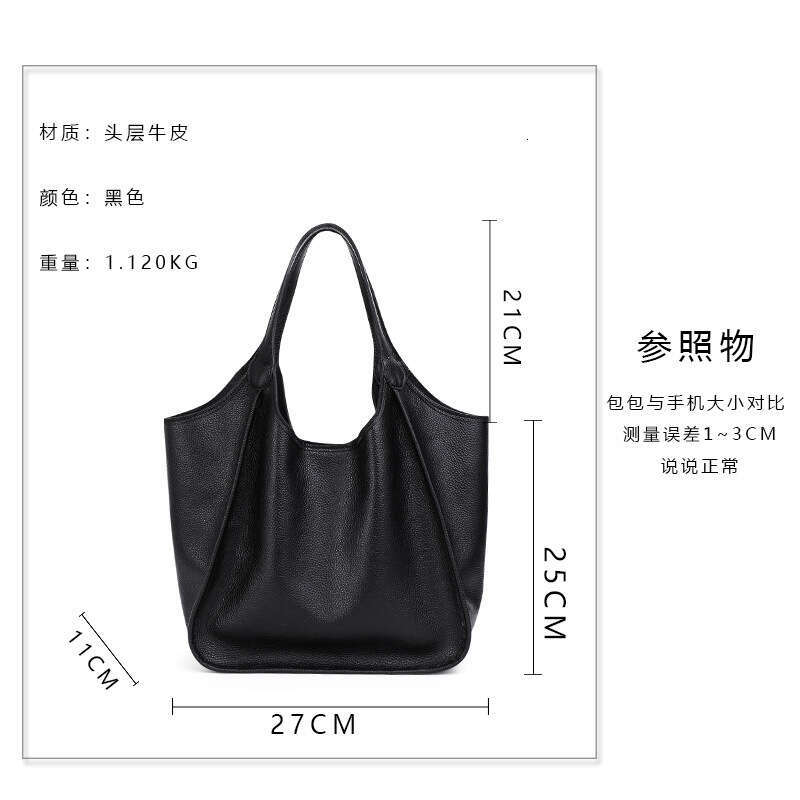designer bag Luxury bag Genuine Leather Women's Large Capacity Tote 2025 New High-End Handbag Niche Single Shoulder Underarm Bag