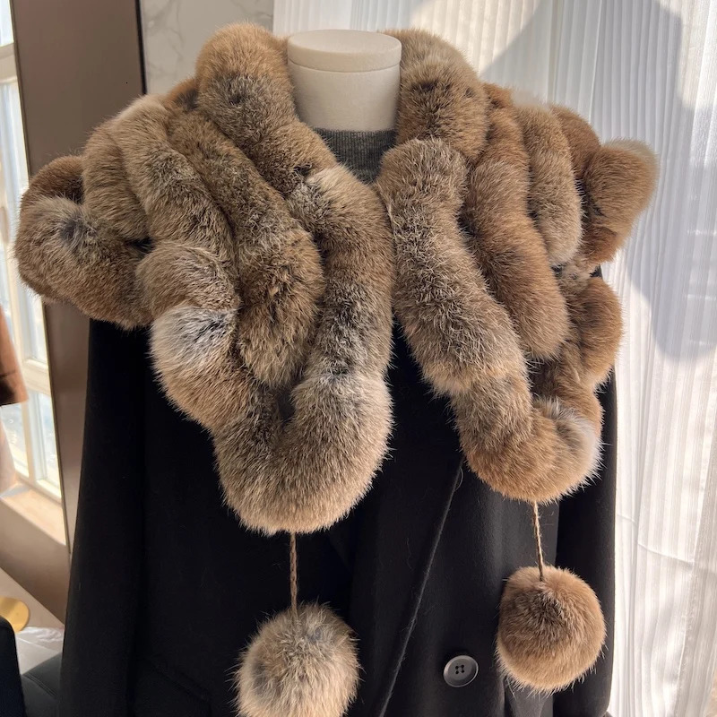 True rabbit fur triangle shawl cloak warm and thick neckprotecting real rabbit fur scarf shawl scarf in autumn and winter 250928