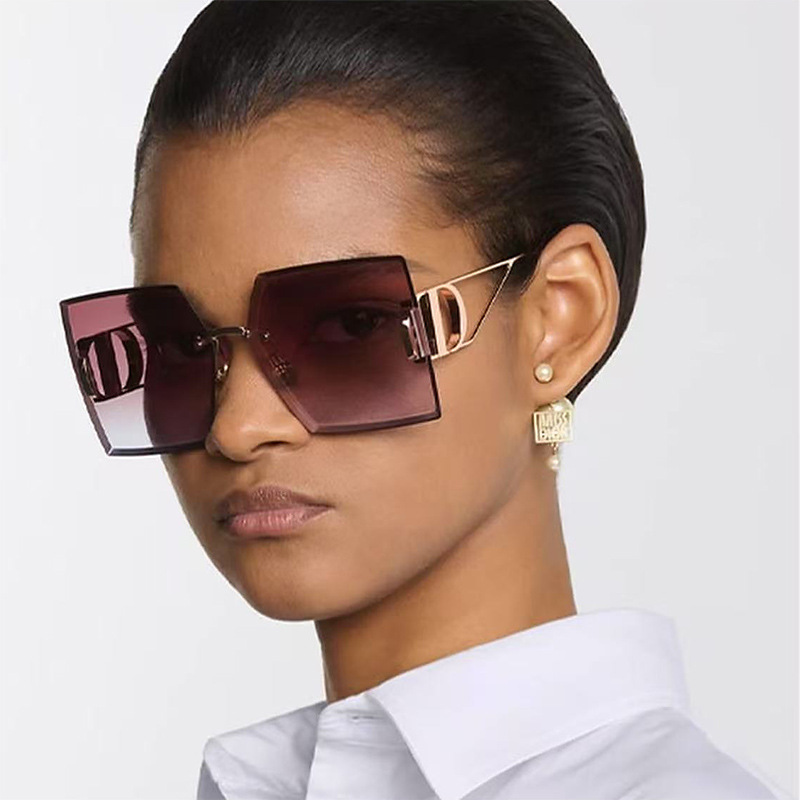 Designer Sunglasses For Women Men Diamond Edge-cut Frameless Sunglasses Polarize Sunglasses Luxury Goggle Pilot PC Frame Oversized UV400 Eyewear SP810