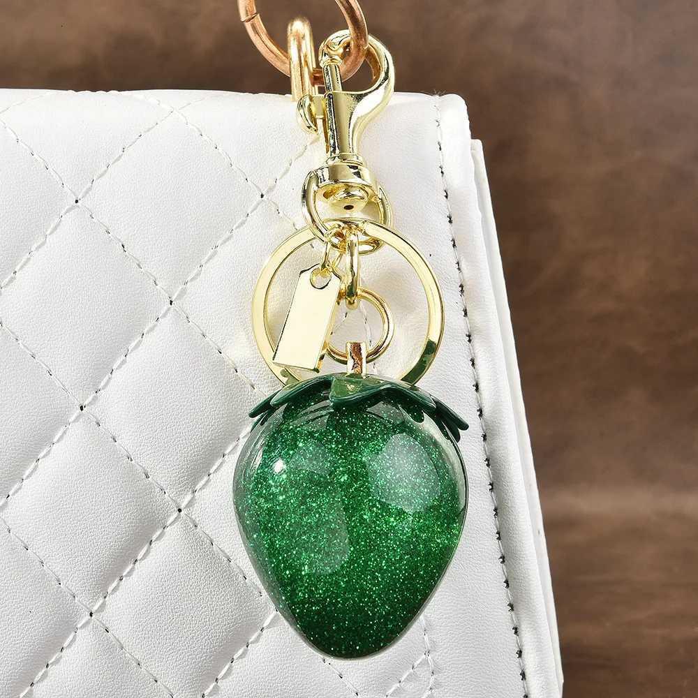 Luxury Multicolored strawberry fruit bag pendants bag pendants cherry key chains handbag pendants Y250928as