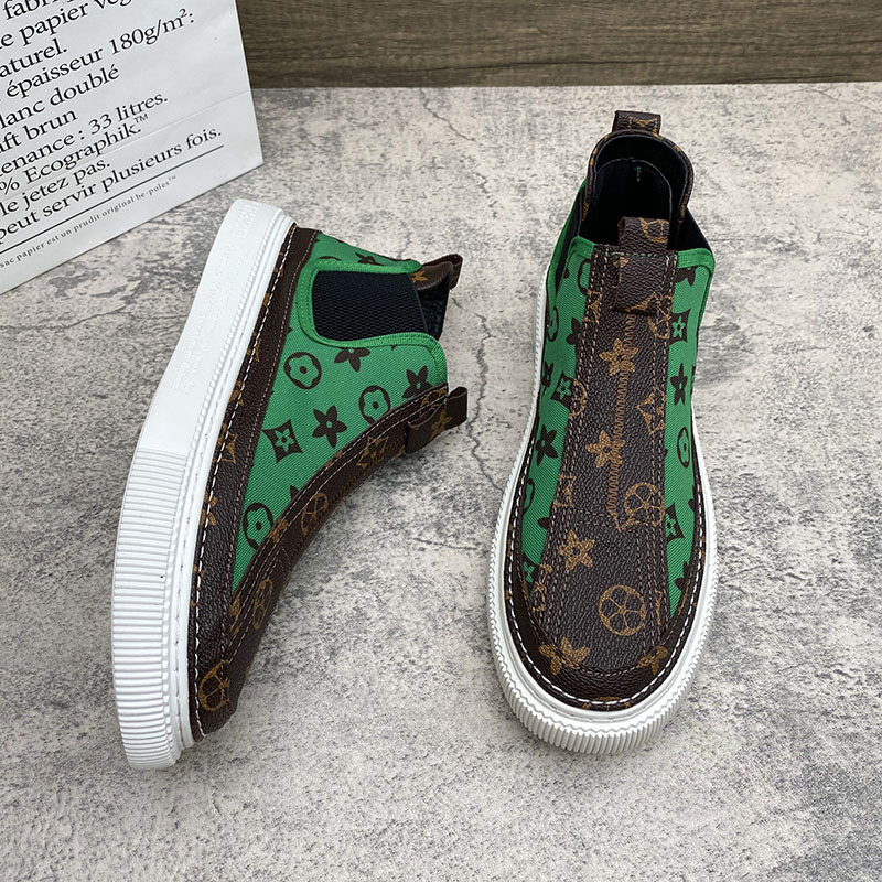 hot free shipping designer shoes Autumn and Winter New Trendy Board Shoes Casual Sports Versatile High Top Shoes for Men black green white