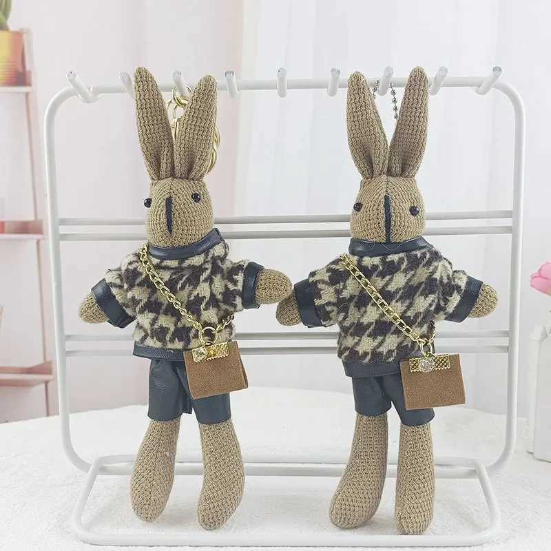 Rabbit Cute Plush Doll Keychain Creative Keychain Bag Pendant Plush Toy Shirt Fashion Rabbit Ornaments Children Christmas GiftXJ250928