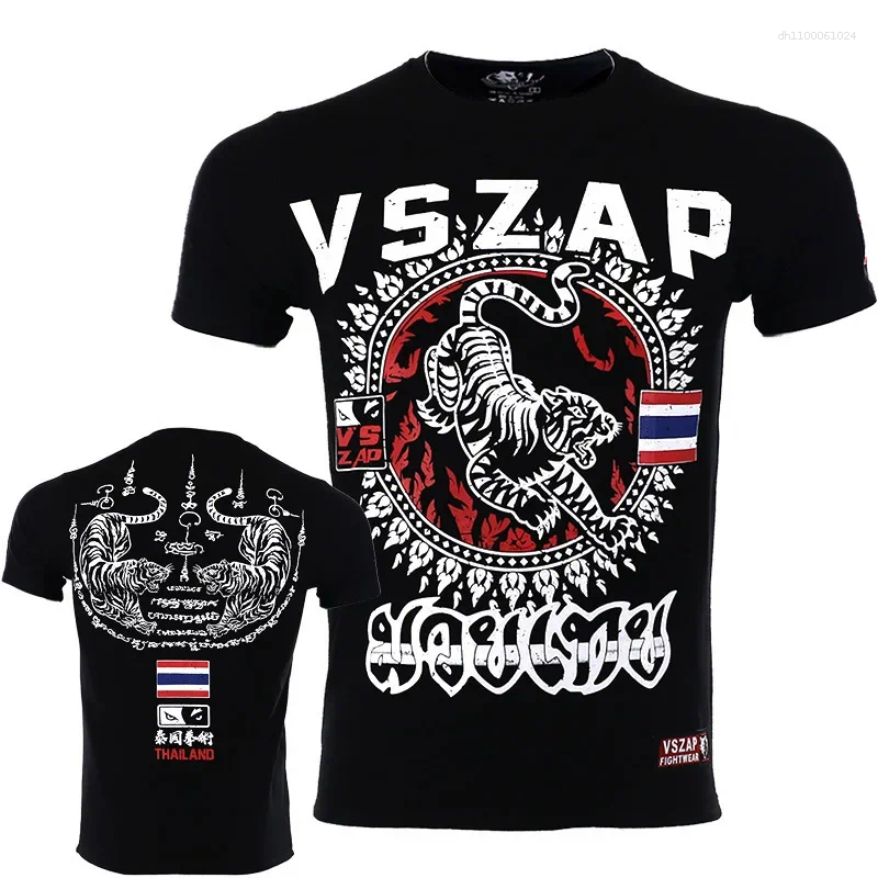 Men's T Shirts BJJ Rash Guard Vszap Mens Jiu Jitsu MMA Compression Top Fightwear Short Sleeve Combat Boxing Training Muay Thai Shirt S-4XL