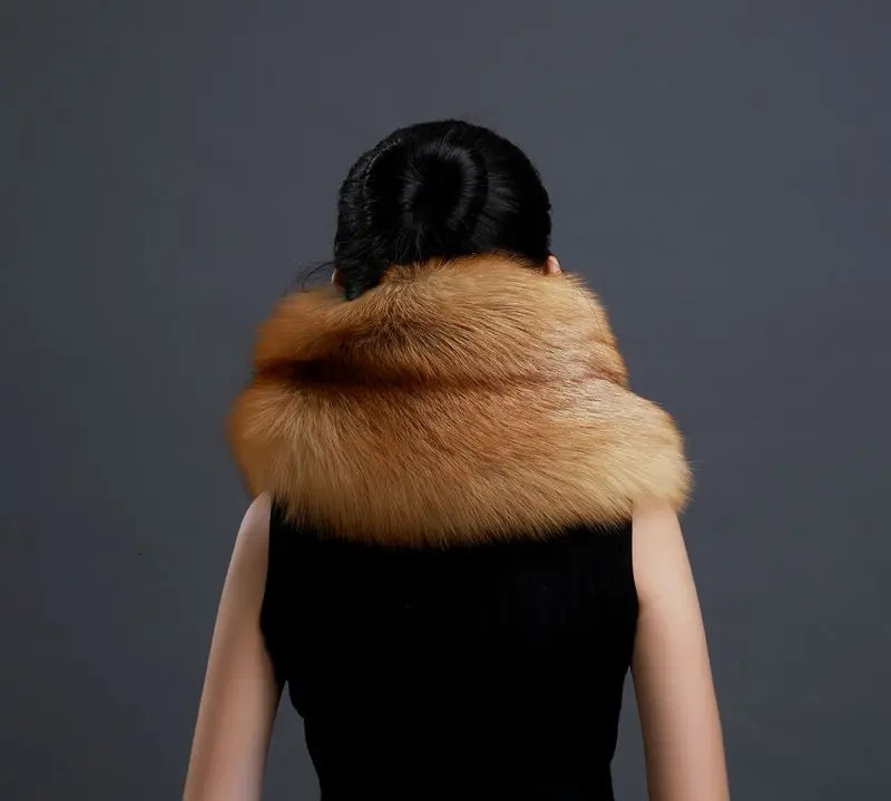 Winter Warm Large Real Fox Fur Collar Natural Fur Coat Scarves Women Men Jackets Hood Shawl Decor Female Neck Scarf Wraps 250928
