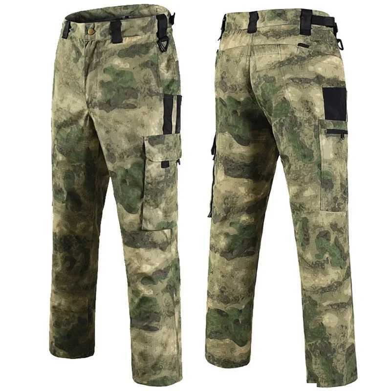 Ruins Camo Tactical Sets Men Breathable Quickdry Training T Shirts Multipocket Wearresistant Cargo Pants 2 Pcs Suits Hunting W250928