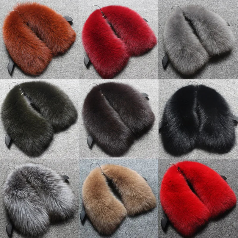 Real Fox Fur Scarf Women Keep Warm Natural Fur Scarf Women Large Fur Collar Coat Fur Collar Scarves Fox Fur Scarves For Ladies 250928