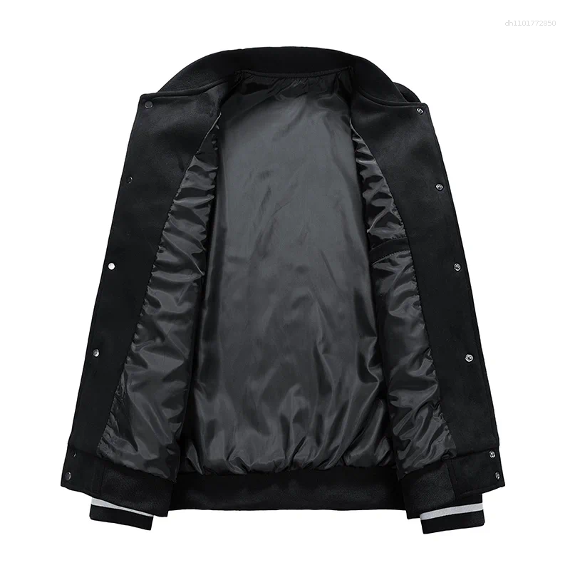 Men's Jackets Premium Varsity Leather Wool Jacket Baseball College Bomber High Street Sleeves Coat