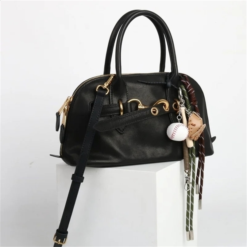 First Layer Vegetable Tanned Sheepskin Shell Bag2024 Portable Shoulder Crossbody Womens Bag Fashionable AllMatch Boston Sma 240914ZYl