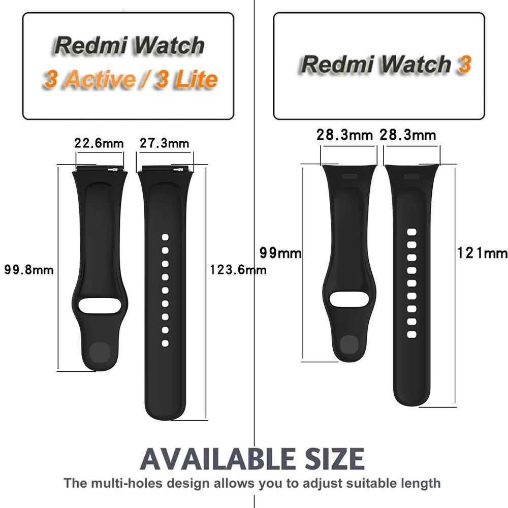 Silicone StrapCase for Xiaomi Redmi Watch 3 Active band smartwatch Accessories Sport Bracelet For Redmi watch3 ActiveLite Case W250928