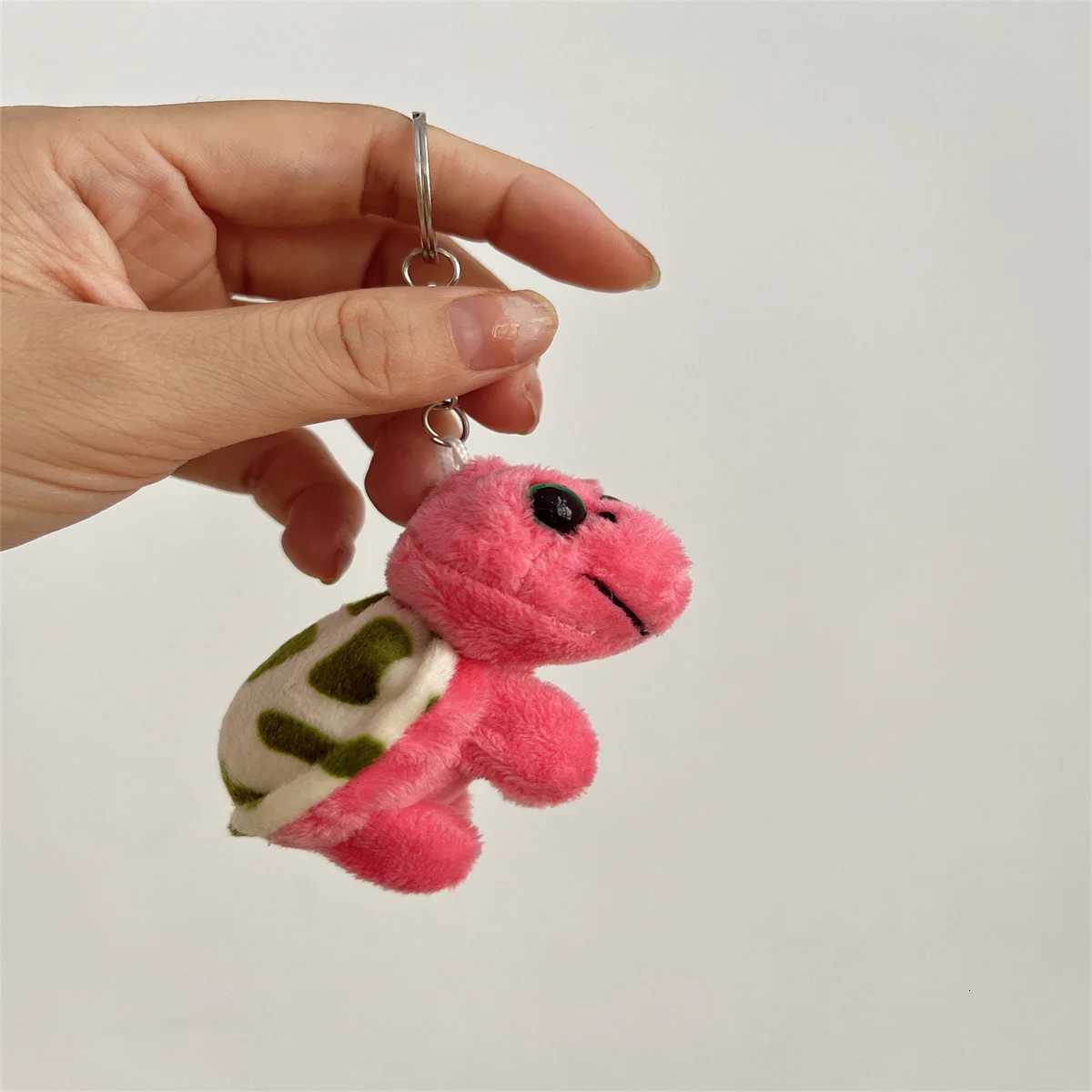 Cute Little Green Turtle Mini Keychain Cartoon Small Dolls Plush Stuffed Toys Soft Animal Figure Pendant Decor For Kid Gift ToysXJ250928